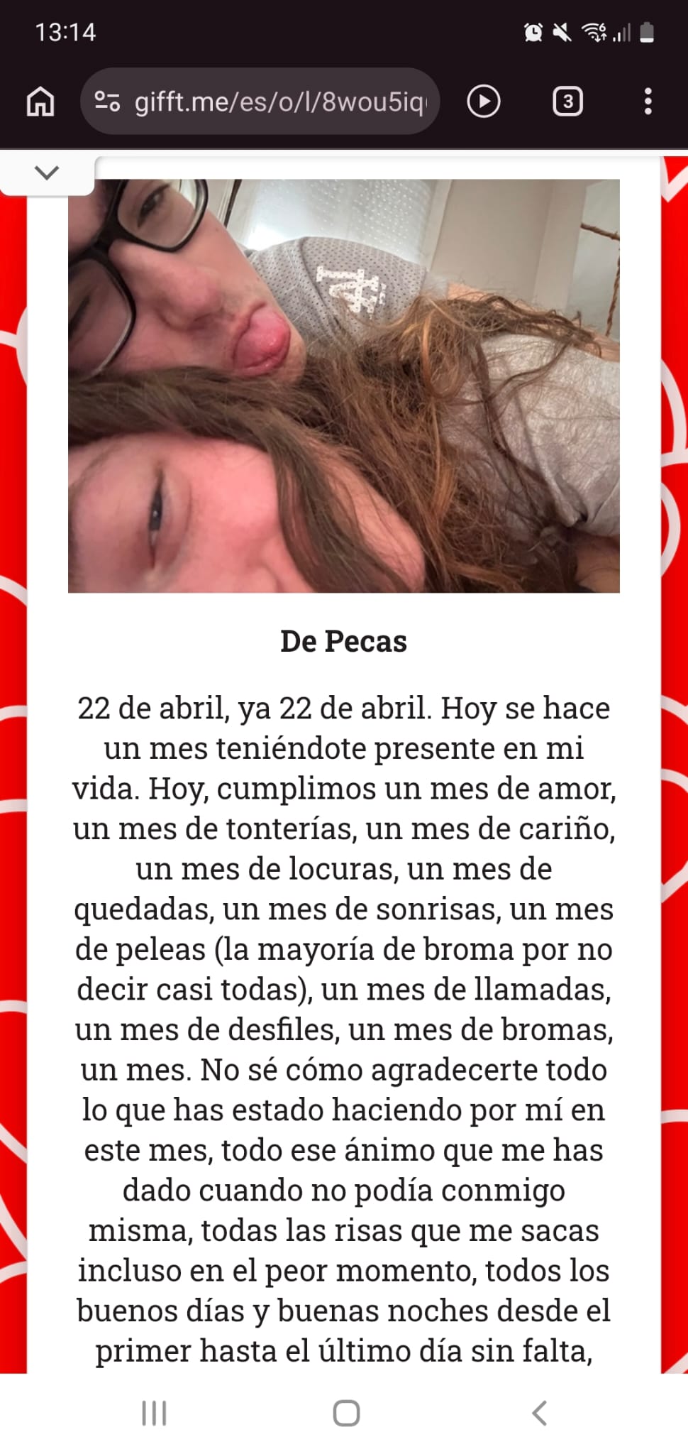 Página que me hizo